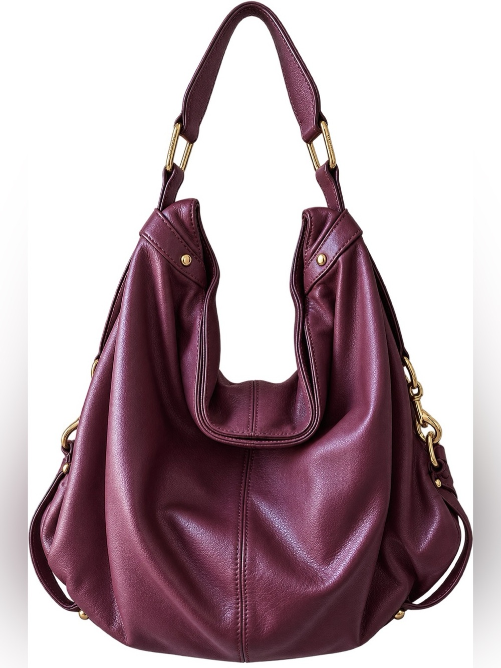 Rebecca Minkoff Nikki in Plum Large Leather Hobo Purse